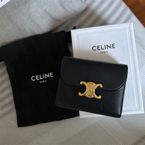 celine small strap wallet|celine small triomphe wallet.